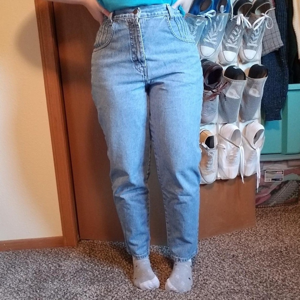 French Dressing High-Waisted Light Blue Jeans Size 10P